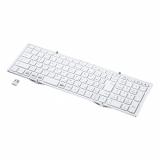 【在庫限り】折りたたみ式 ワイヤレスキーボード USB Aレシーバー テンキーあり ホワイト