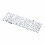 折りたたみBluetoothキーボード テンキーあり ホワイト
