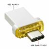 USBメモリ 32GB USB 5Gbps USB A USB Type-C デュアルコネクタ ホワイト
