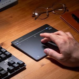 【アウトレット】Bluetoothタッチパッド 振動機能つき ジェスチャー14種 Windows専用 ガンメタリック