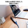 ドッキングステーション USB-C HDMI 4K L字が使いやすい ケーブル長1m  有線LAN対応 モバイルドッキングステーション