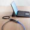 ドッキングステーション USB-C HDMI 4K L字が使いやすい ケーブル長1m  有線LAN対応 モバイルドッキングステーション