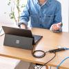 ドッキングステーション USB-C HDMI 4K L字が使いやすい ケーブル長1m  有線LAN対応 モバイルドッキングステーション
