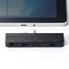 Surface Go/Go 2/Go 3専用 USB3.1ハブ USB Type-C USB Aポート×2ポート USB3.1 Gen1 3.5mm4極ミニジャック バスパワー・ブラック