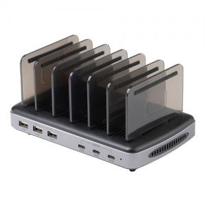 USB充電ステーション 6ポート 合計96W出力 USB PD20W USB Type-C×3 USB A×3 PSE認証