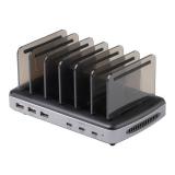 USB充電ステーション 6ポート 合計96W出力 USB PD20W USB Type-C×3 USB A×3 PSE認証