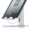 【アウトレット】iPad・タブレット縦置きスタンド アルミ 横置き対応 シルバー