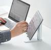 【アウトレット】iPad・タブレット縦置きスタンド アルミ 横置き対応 シルバー